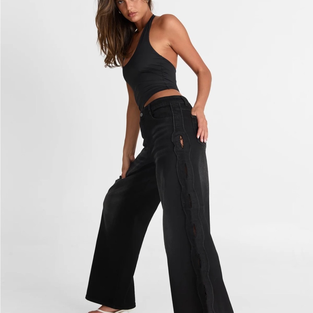 Cairo Jean in Black. Wide-Leg Women's Pants